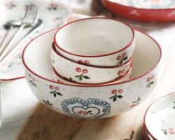 Bát cơm Cherry hoa hồng phong cách Bắc Âu đường kính 12cm